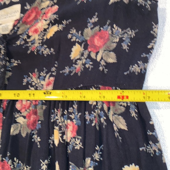 Vintage RL Denim & Supply 90’s Y2K Floral Babydoll Button Down Dress S - Picture 5 of 8